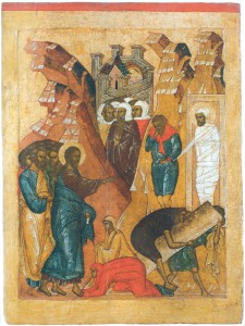 Воскрешение Лазаря. Икона. XVI в.