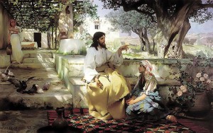 Христос у Марфы и Марии. Художник Г.Семирадский